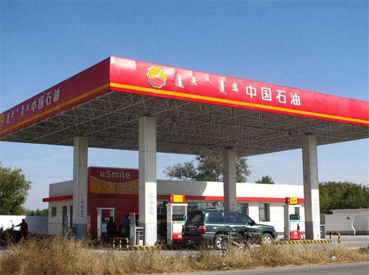 山东加油站钢结构网架案例1
